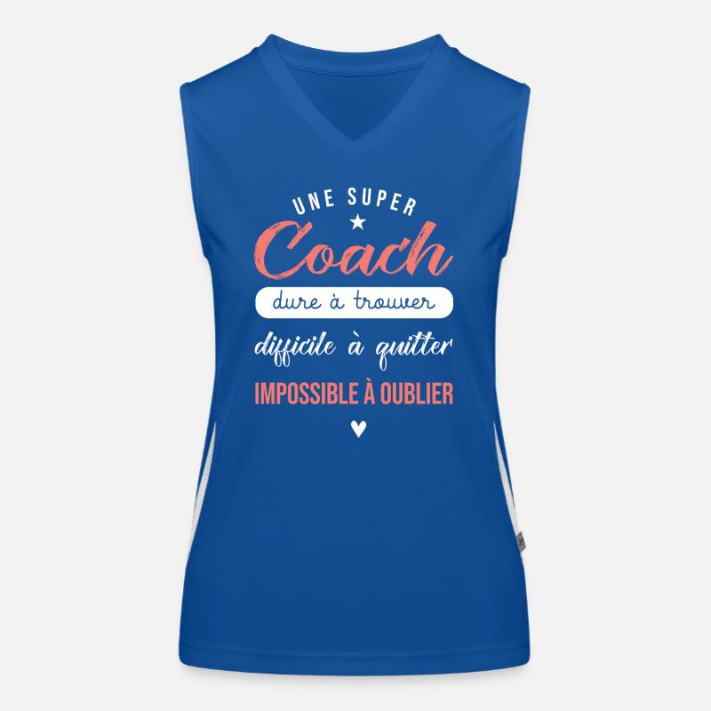 Super coach cadeau coach retraite une super coach Débardeur respirant contrasté Femme