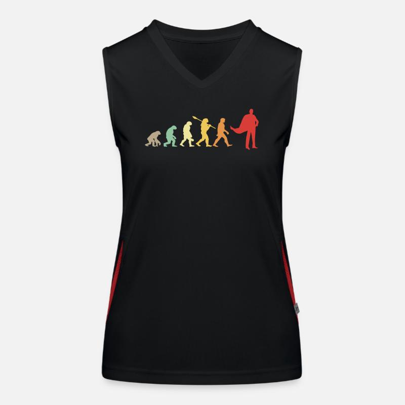 Évolution Darwin pour les Supermans 🦸‍♂️ Débardeur respirant contrasté Femme