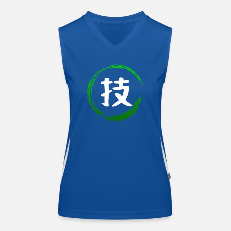 Japanisches Kanji-Attribut TECHNIK - Anime-Hemd Funktionelles Kontrast-Tank Top für Frauen