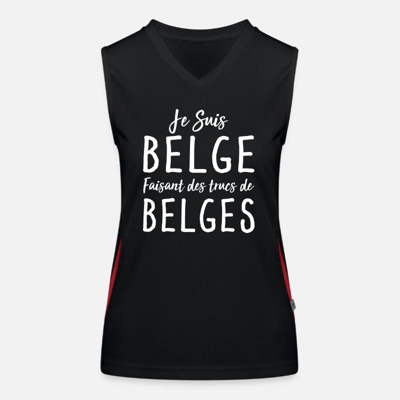 Je Suis Belge Faisant Des Trucs De Belges Débardeur respirant contrasté Femme
