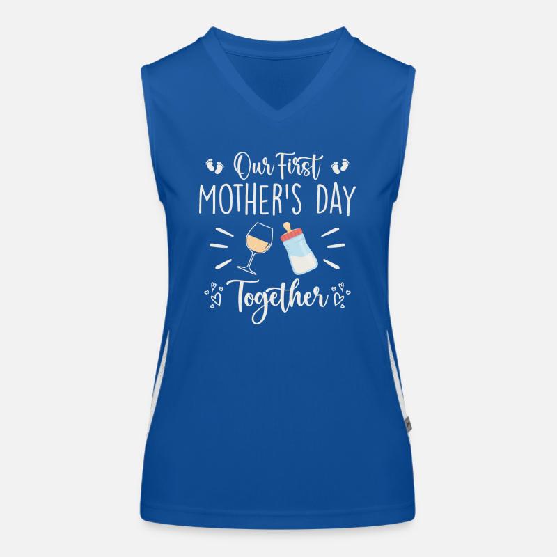 Unser erster gemeinsamer Muttertag Funktionelles Kontrast-Tank Top für Frauen