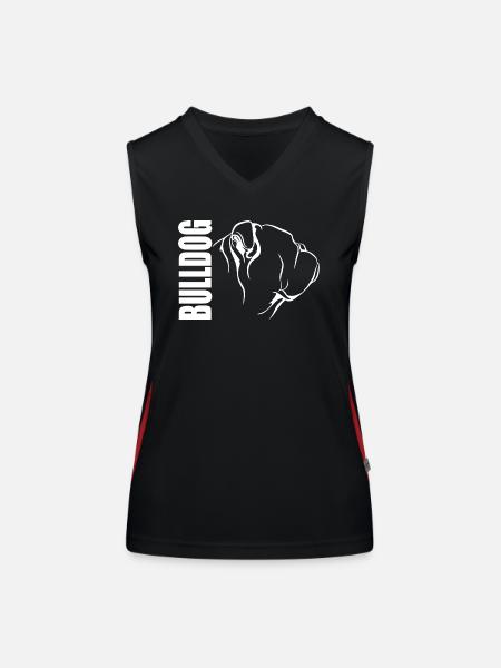 BULLDOG Profile Dogs Dog Wilsigns - Women's Functional Contrast Tank Top - black/red - Front