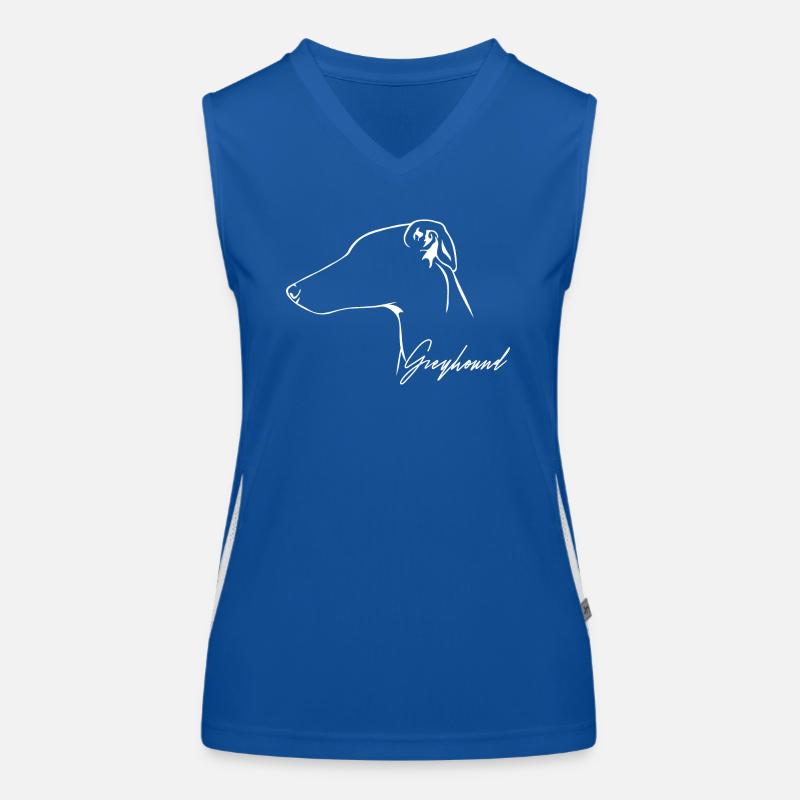 GREYHOUND Profil Hunde Hund Wilsigns Funktionelles Kontrast-Tank Top für Frauen