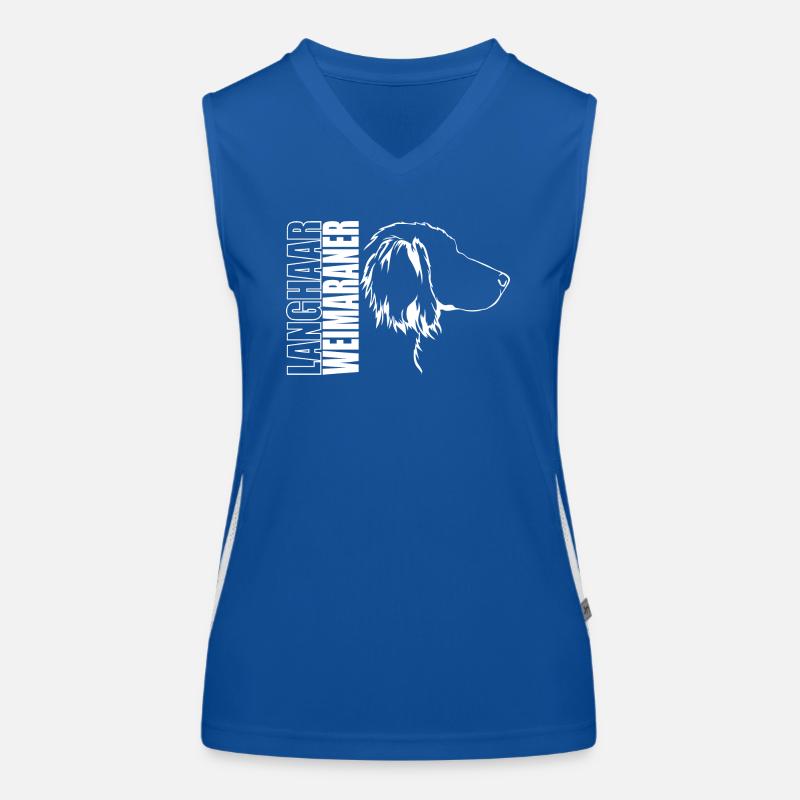 LANGHAAR WEIMARANER Profil Hunde Hund Wilsigns Funktionelles Kontrast-Tank Top für Frauen