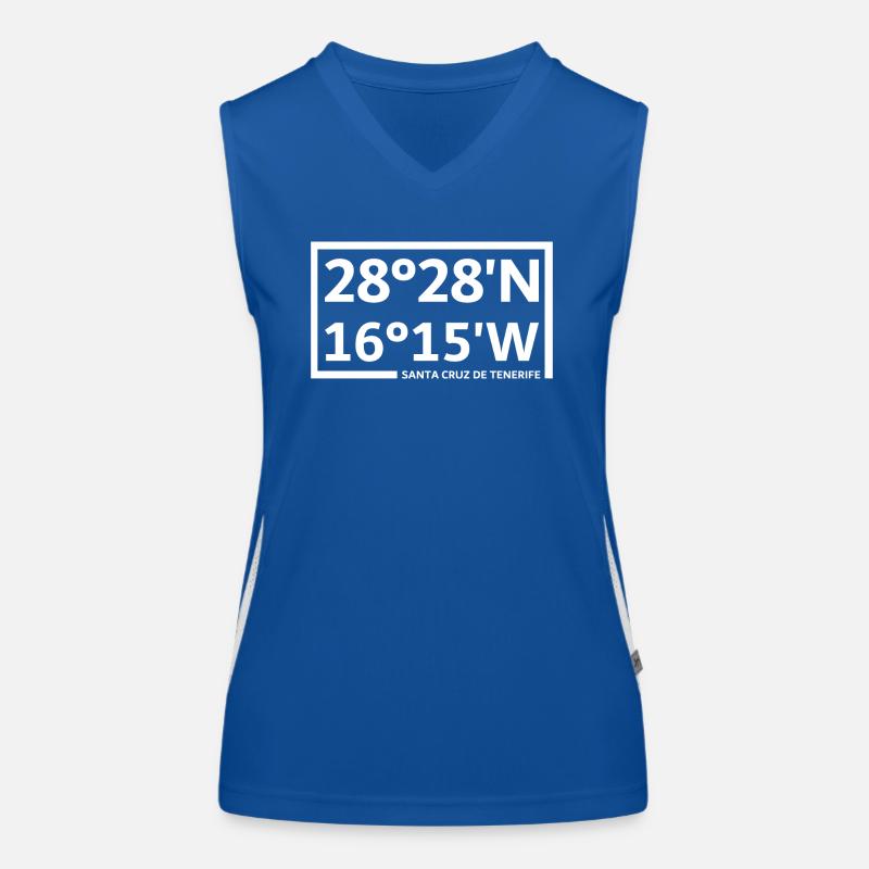 Santa Cruz de Tenerife coordinates Women's Functional Contrast Tank Top