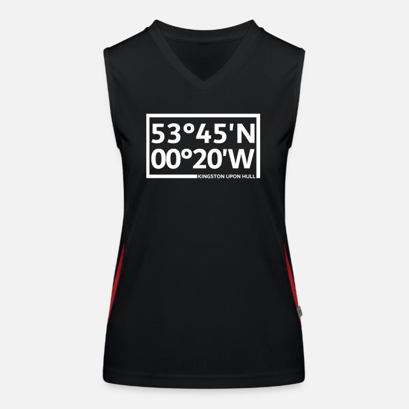 Kingston upon Hull Coordinates - Women's Functional Contrast Tank Top - black/red