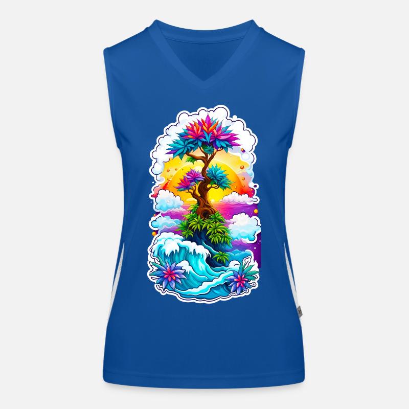 High waves 03 Funktionelles Kontrast-Tank Top für Frauen
