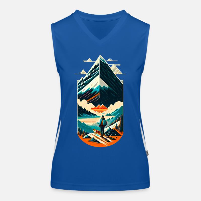 Wanderlust 01 Funktionelles Kontrast-Tank Top für Frauen