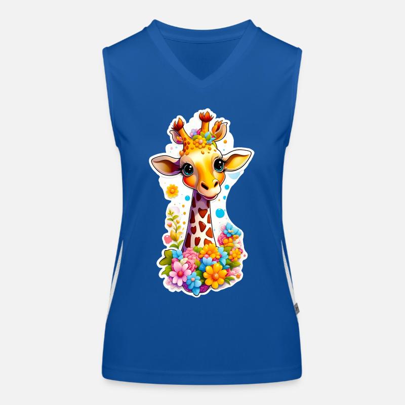 Süße Baby Giraffe Funktionelles Kontrast-Tank Top für Frauen
