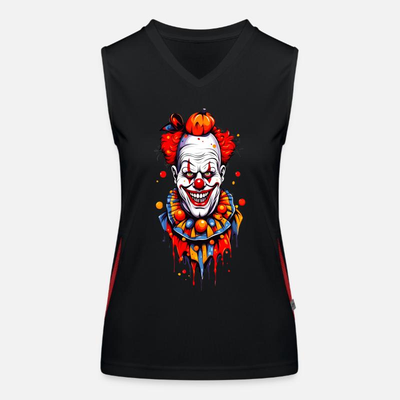 Clown Funktionelles Kontrast-Tank Top für Frauen