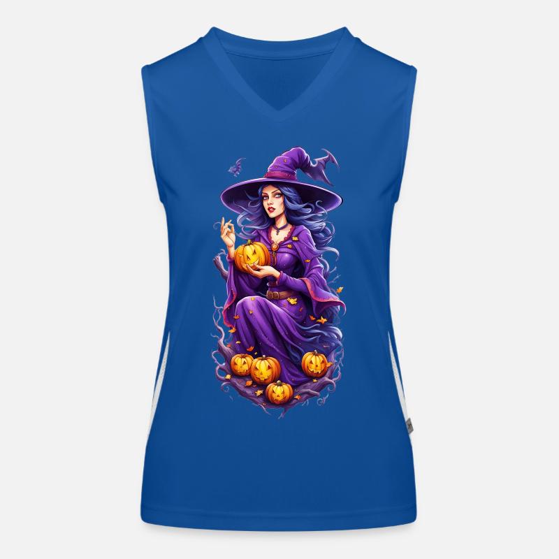 Halloween Hexe Funktionelles Kontrast-Tank Top für Frauen