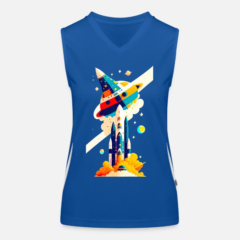 Vue de l’espace / Fusée 02 Débardeur respirant contrasté Femme