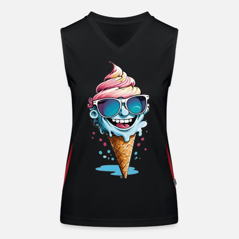 Glace Débardeur respirant contrasté Femme