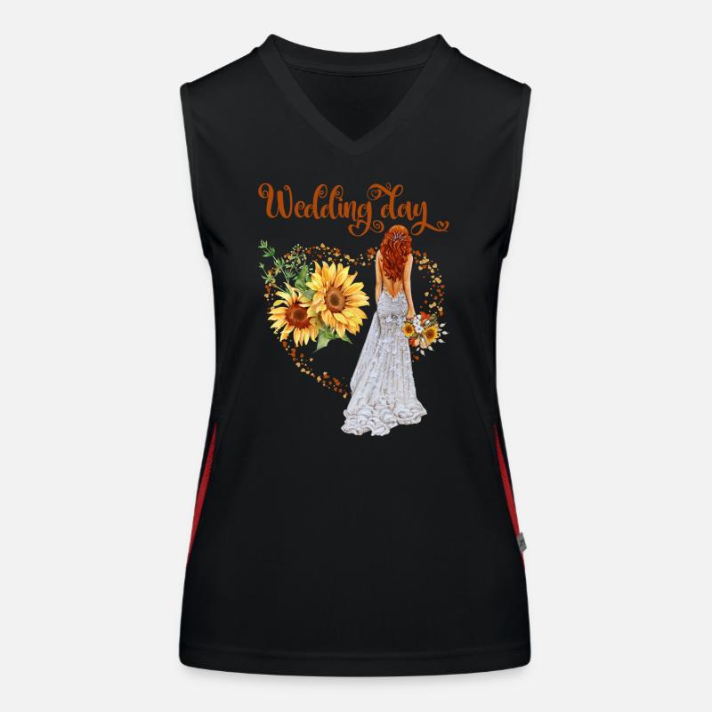 SunFlower Wedding Day Women's Functional Contrast Tank Top