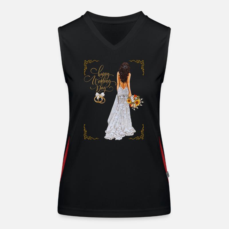 Happy Wedding Day Women's Functional Contrast Tank Top