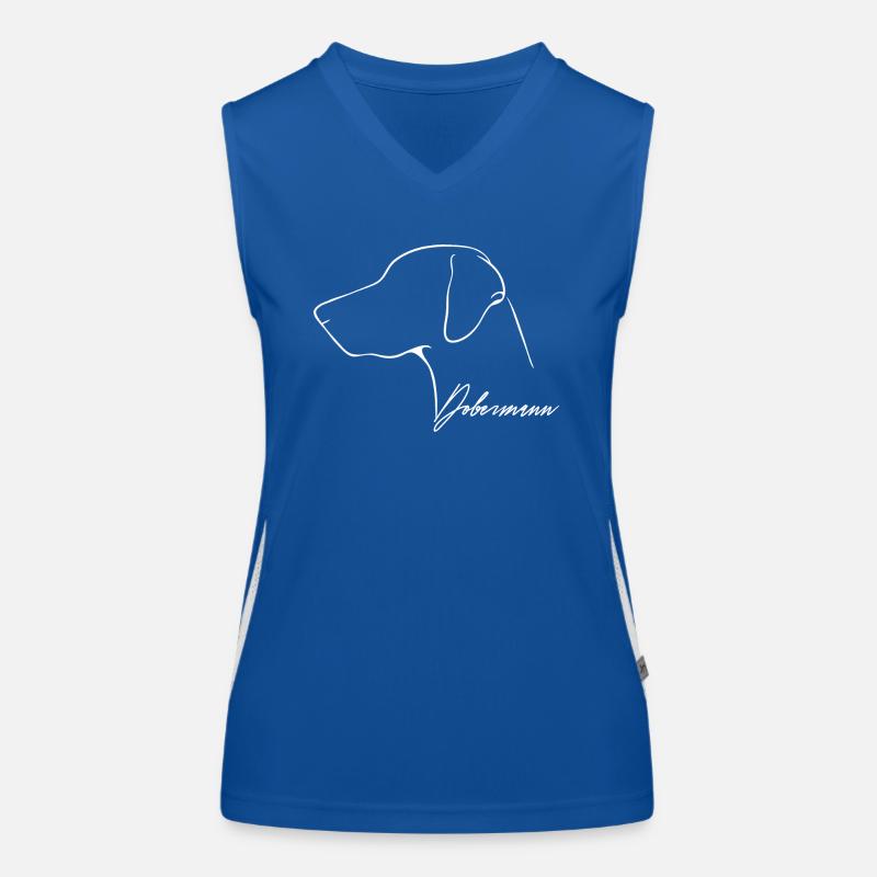 DOBERMAN Profil Chiens Chiens IGP Wilsigns Débardeur respirant contrasté Femme