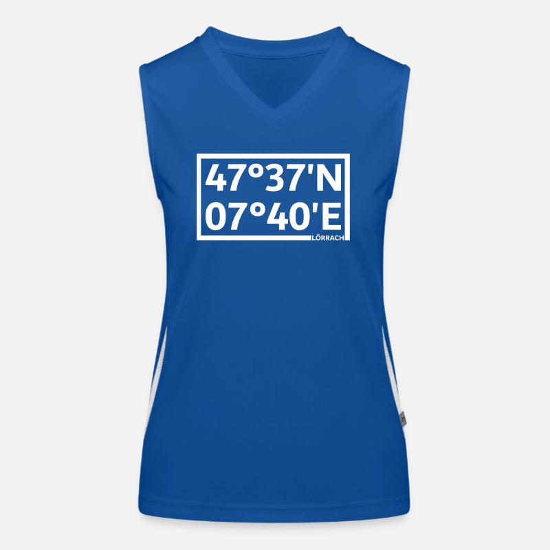 Lörrach Koordinaten Funktionelles Kontrast-Tank Top für Frauen