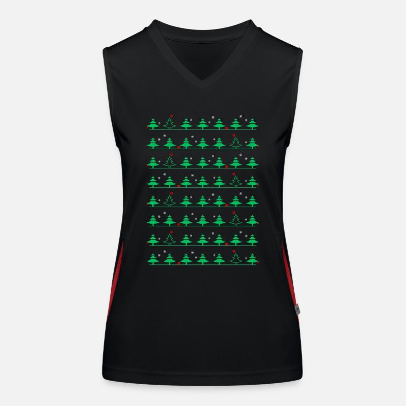 Christmas tree Christmas tree pattern Christmas Women's Functional Contrast Tank Top