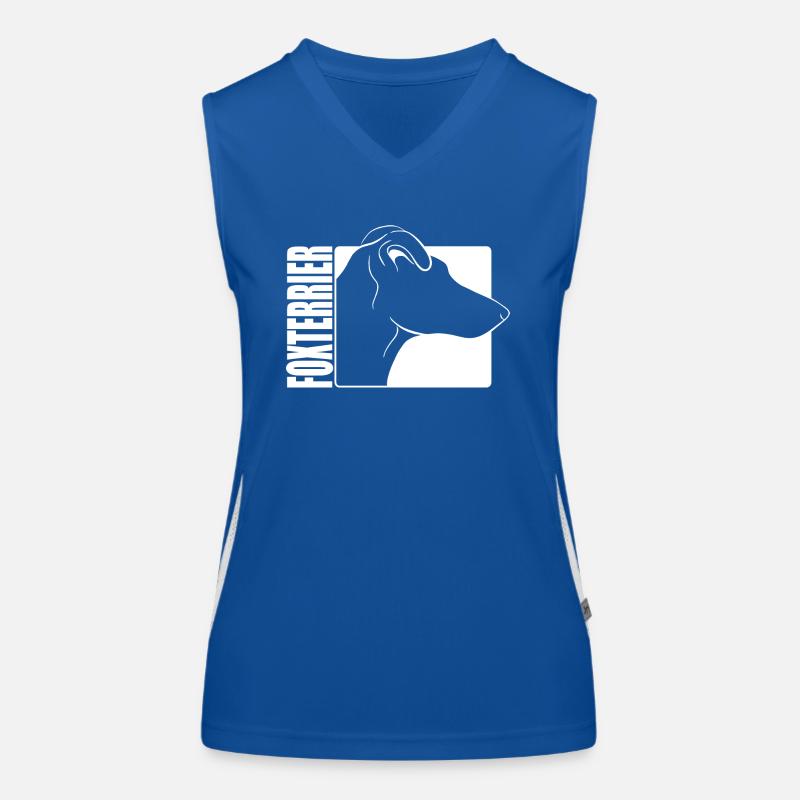 Kurzhaar Foxterrier Profil Wilsigns Hunde Hund Funktionelles Kontrast-Tank Top für Frauen