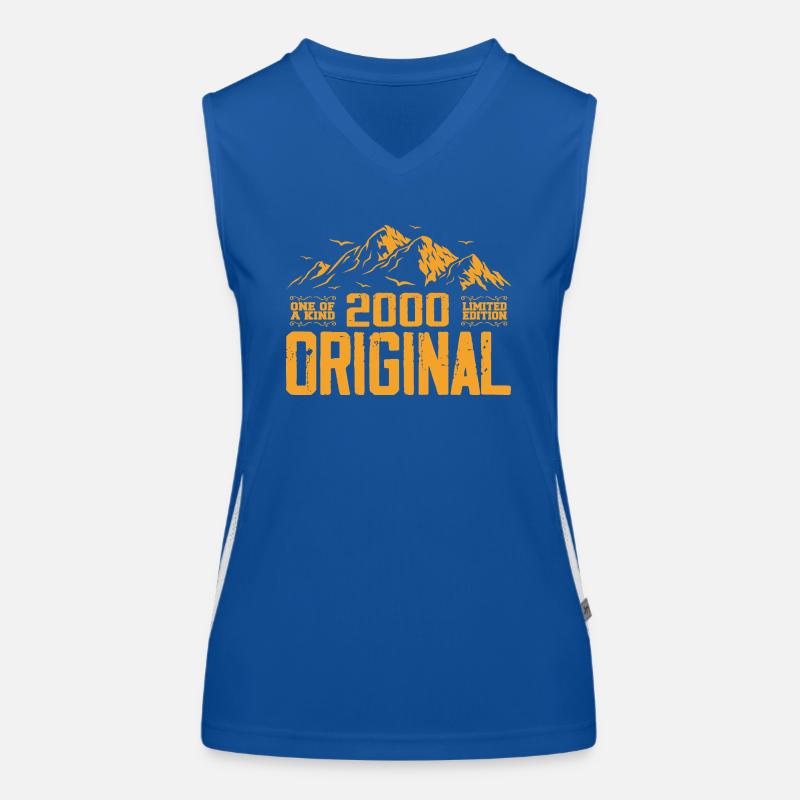 Vintage 2000 Geburtstagsgeschenk - Retro 2000 Funktionelles Kontrast-Tank Top für Frauen