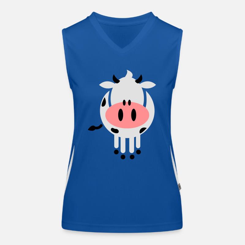 Doux vache Débardeur respirant contrasté Femme