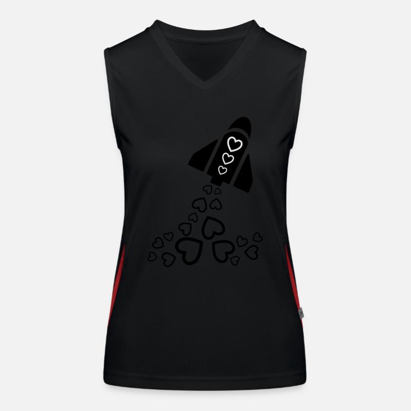 Rocket with love Funktionelles Kontrast-Tank Top für Frauen