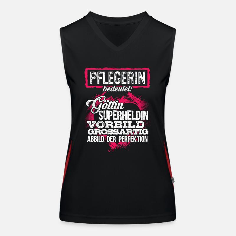PFLEGERIN - duden Funktionelles Kontrast-Tank Top für Frauen