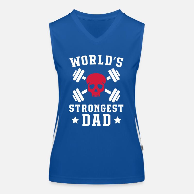World's strongest dad Women's Functional Contrast Tank Top