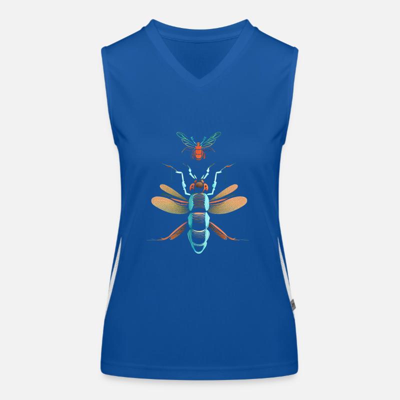 Insect Attack - big eats small Women's Functional Contrast Tank Top