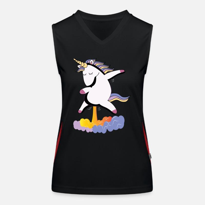 Pupshorn - aus ein Einhorn darf mal pupsen Funktionelles Kontrast-Tank Top für Frauen