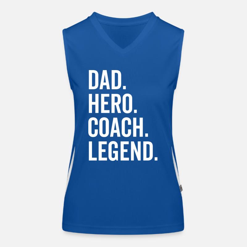 Dad Hero Coach Legend Women's Functional Contrast Tank Top