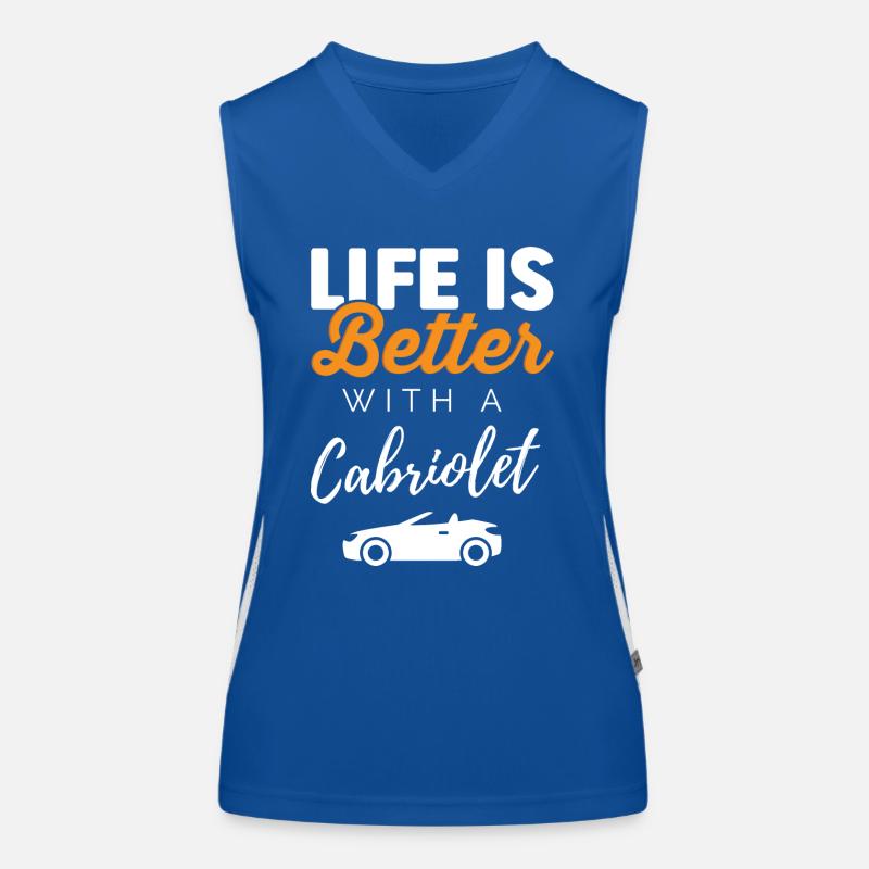 Das Leben ist besser mit einem Cabrio Cabriolet Funktionelles Kontrast-Tank Top für Frauen