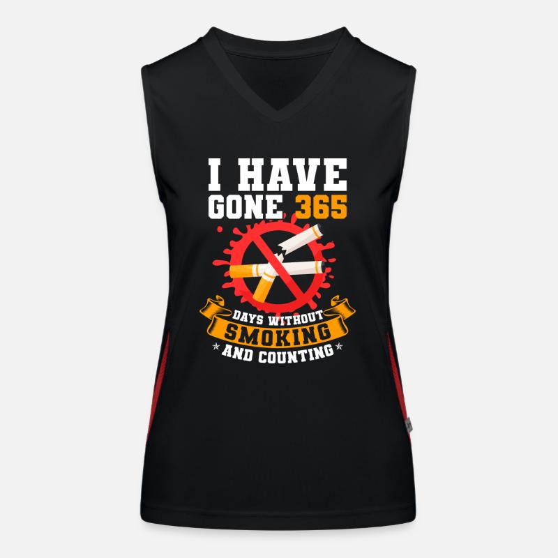 Cigarette smoking addiction Women's Functional Contrast Tank Top