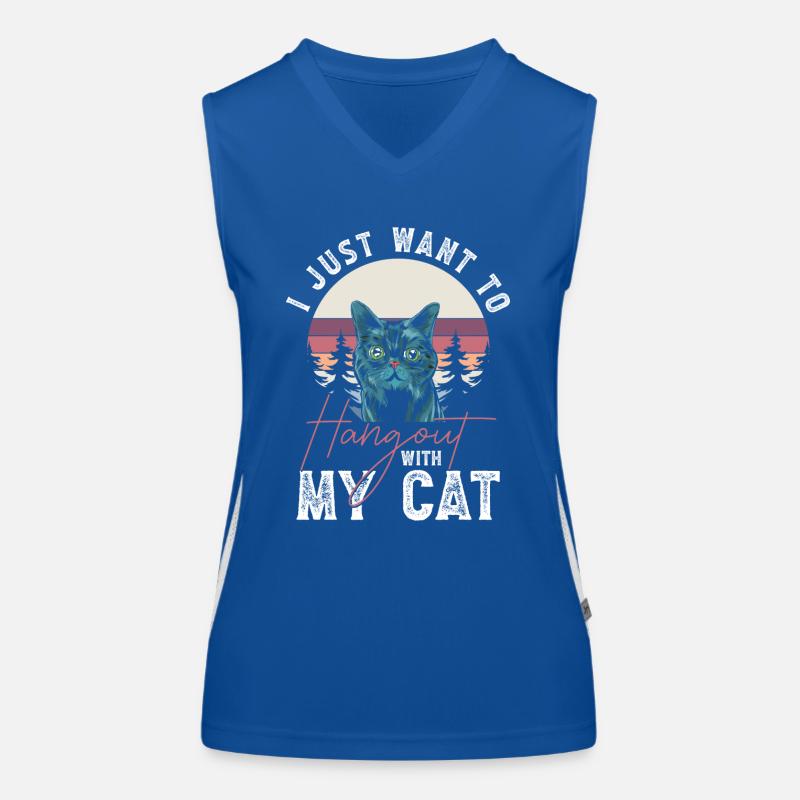 Cats Pets Tiger Cat Lady Women's Functional Contrast Tank Top