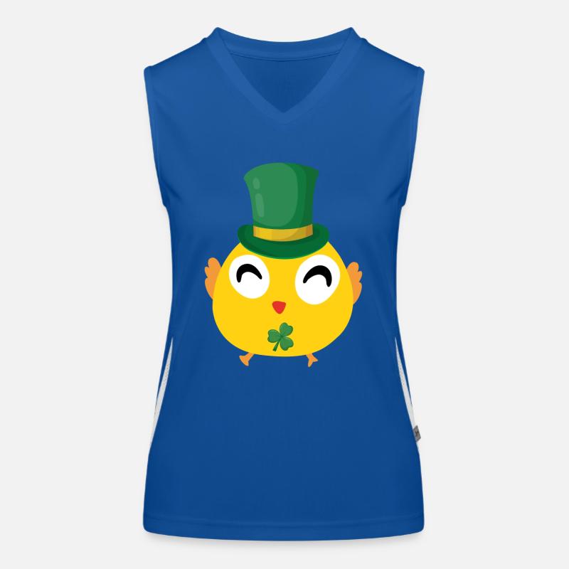 Irisches Küken St. Patrick's Day Funktionelles Kontrast-Tank Top für Frauen