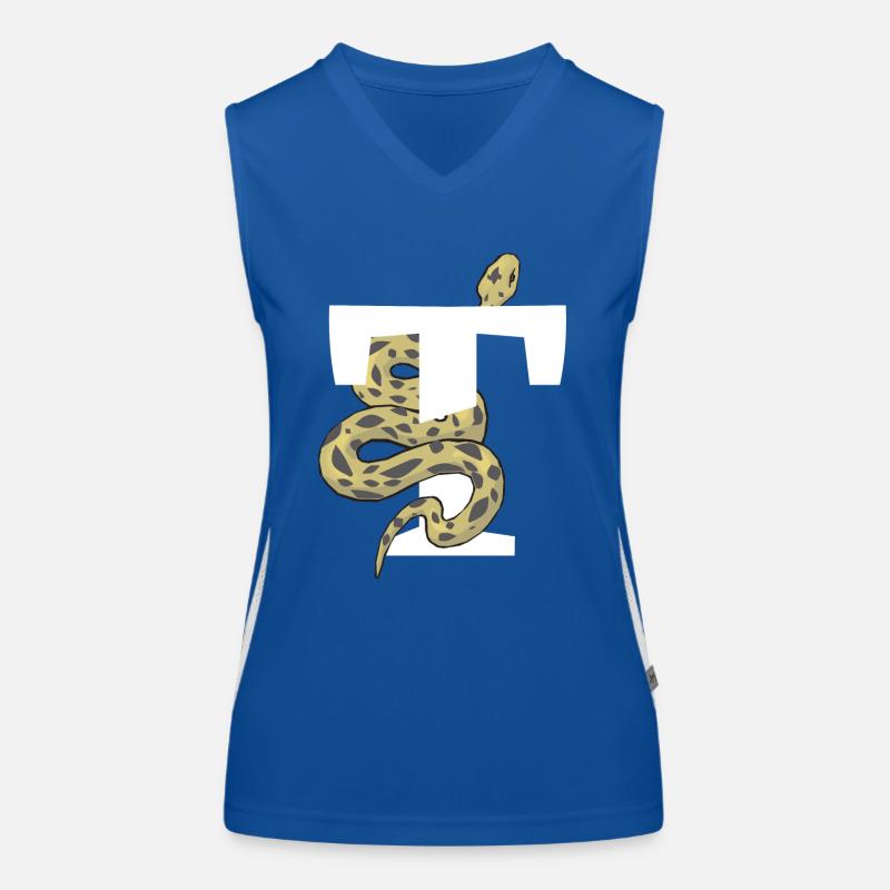 Letter t snake Women's Functional Contrast Tank Top