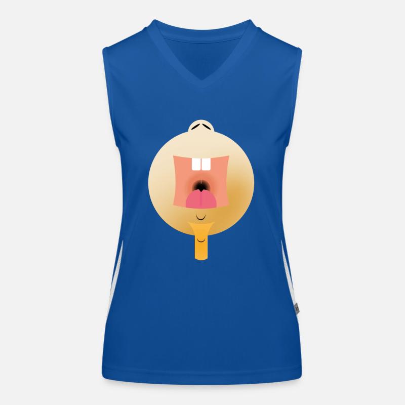 Lustiges Gesicht Funktionelles Kontrast-Tank Top für Frauen