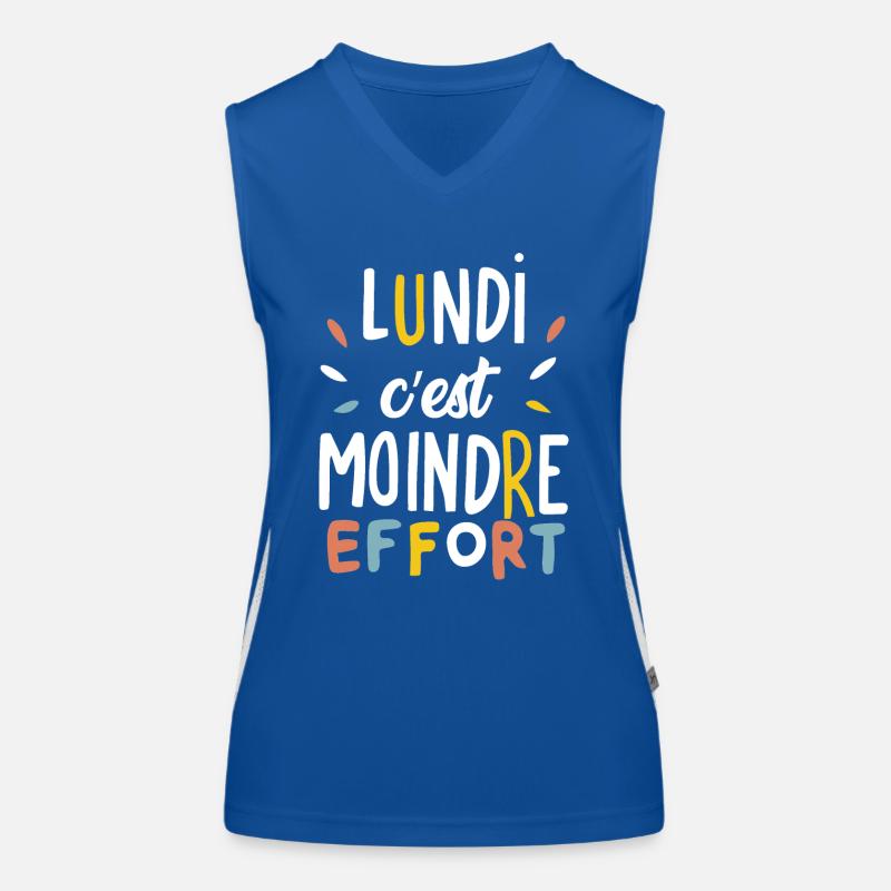 Lundi c'est moindre effort Débardeur respirant contrasté Femme