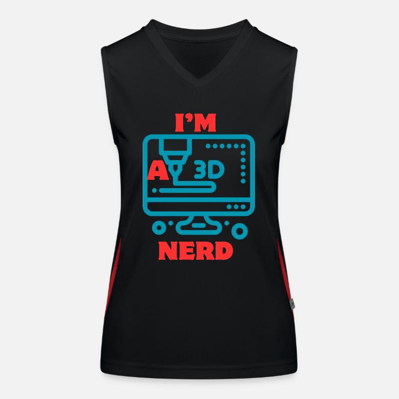 3D-Drucker Spezialist I'm a 3d nerd Funktionelles Kontrast-Tank Top für Frauen