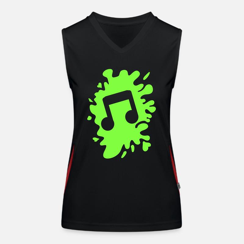 Musical note blobs Women's Functional Contrast Tank Top