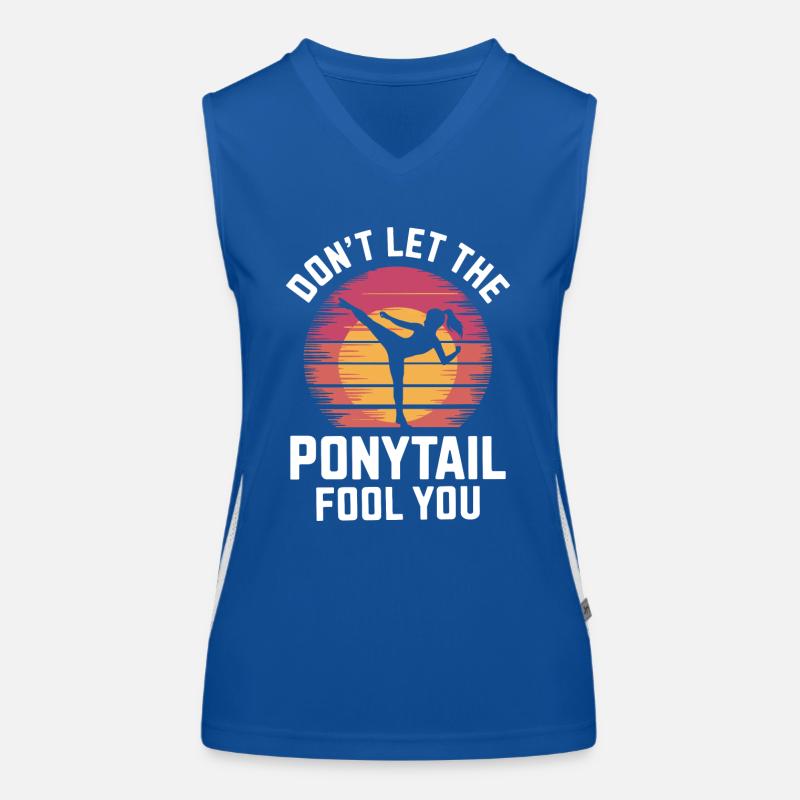 Queue de cheval avec puissance Débardeur respirant contrasté Femme