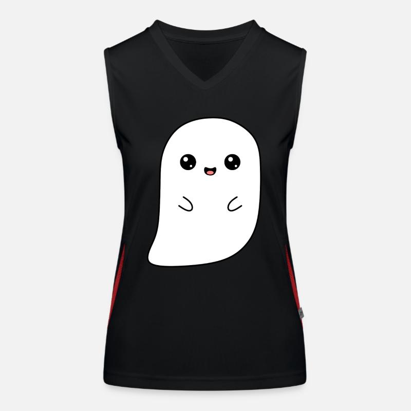 cute ghost Women's Functional Contrast Tank Top