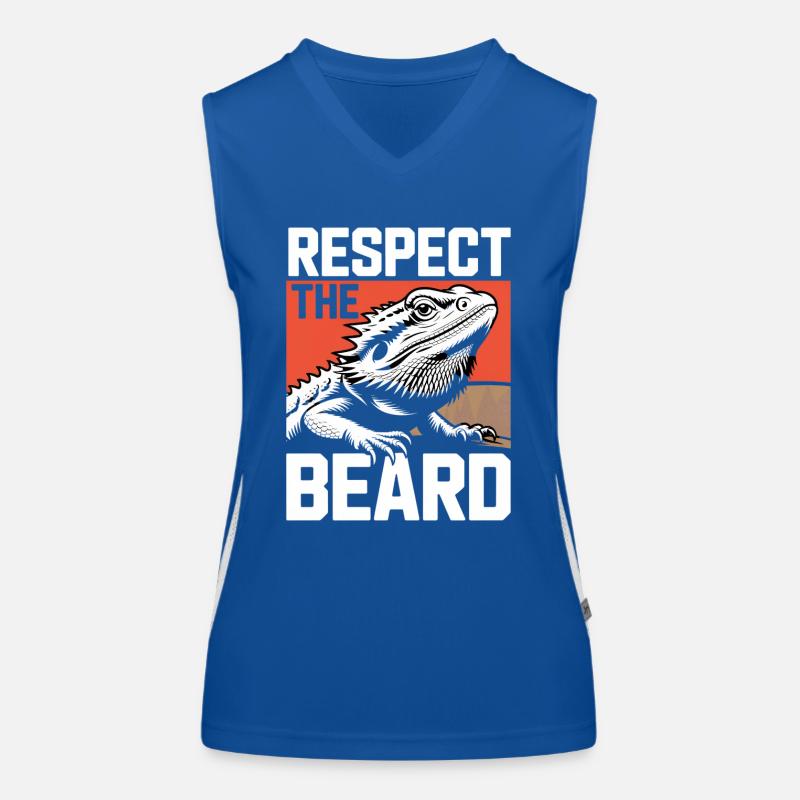 Respect the Beard! Bartagame Reptil Terraristik Funktionelles Kontrast-Tank Top für Frauen