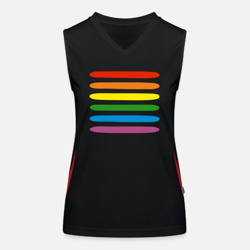 Rainbow Débardeur respirant contrasté Femme