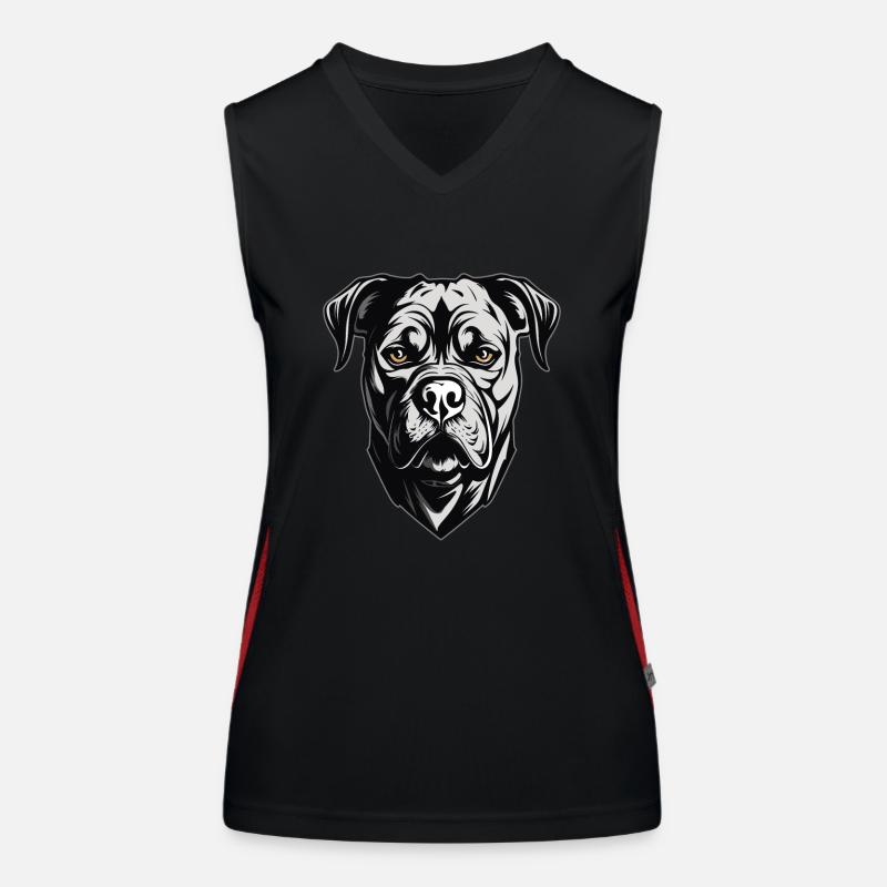 Design élégant de pitbull Débardeur respirant contrasté Femme