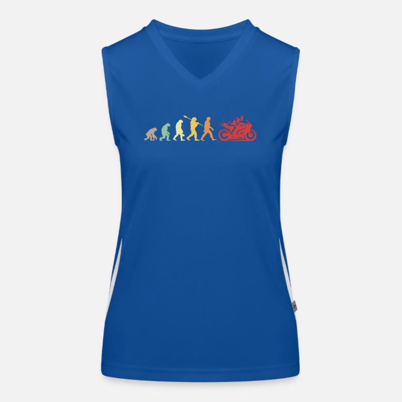 Darwin Evolution for Motorcyclists 🏍️ Women's Functional Contrast Tank Top