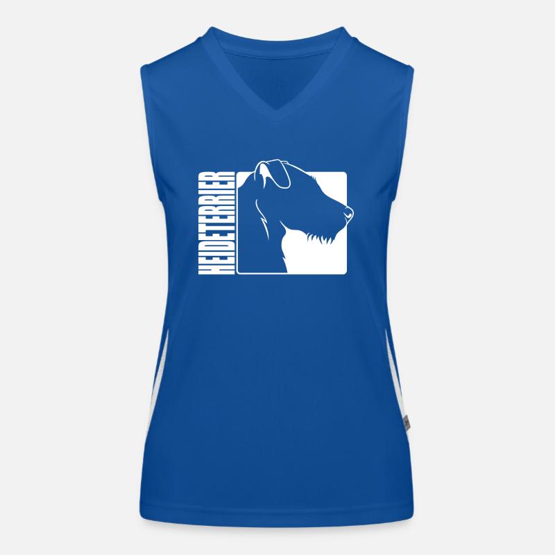 Heath Terrier Profile Dogs Hunting Dogs Wilsigns Women's Functional Contrast Tank Top