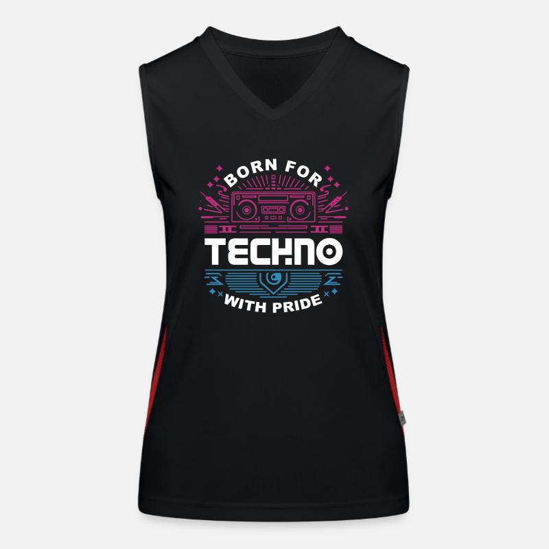 Born For Techno V1 Women's Functional Contrast Tank Top