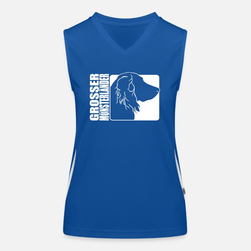Großer Münsterländer Profil Jagdhunde Wilsigns Funktionelles Kontrast-Tank Top für Frauen
