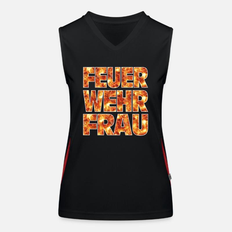 Feuerwehrfrau Funktionelles Kontrast-Tank Top für Frauen